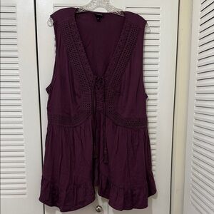 Torrid Deep Purple Sleeveless Blouse